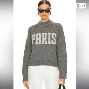 Anine Bing Charcoal Paris Sweater